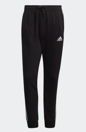 adidas Essentials French Terry Tapered Cuff 3-Stripes Pants GK8831 Black/White