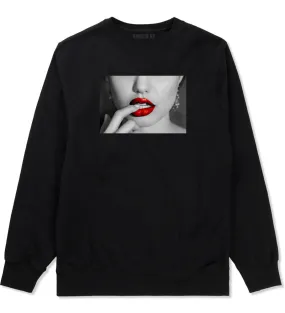 Angelina Red Lips Sexy Crewneck Sweatshirt