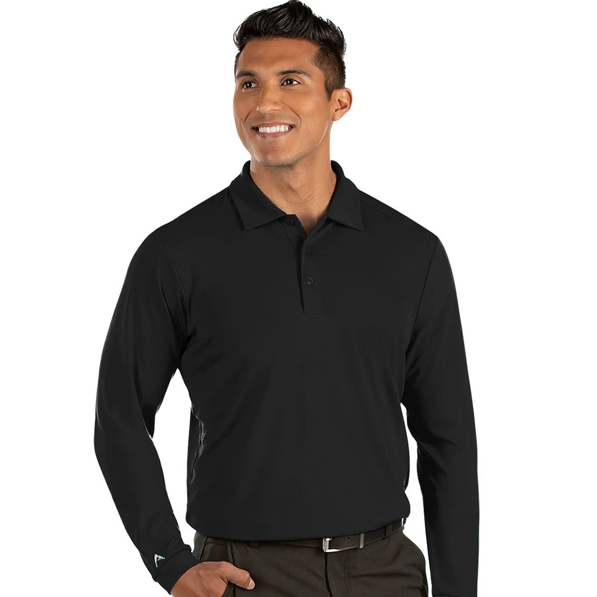 Antigua Men's Black Tribute Long Sleeve T-Shirt