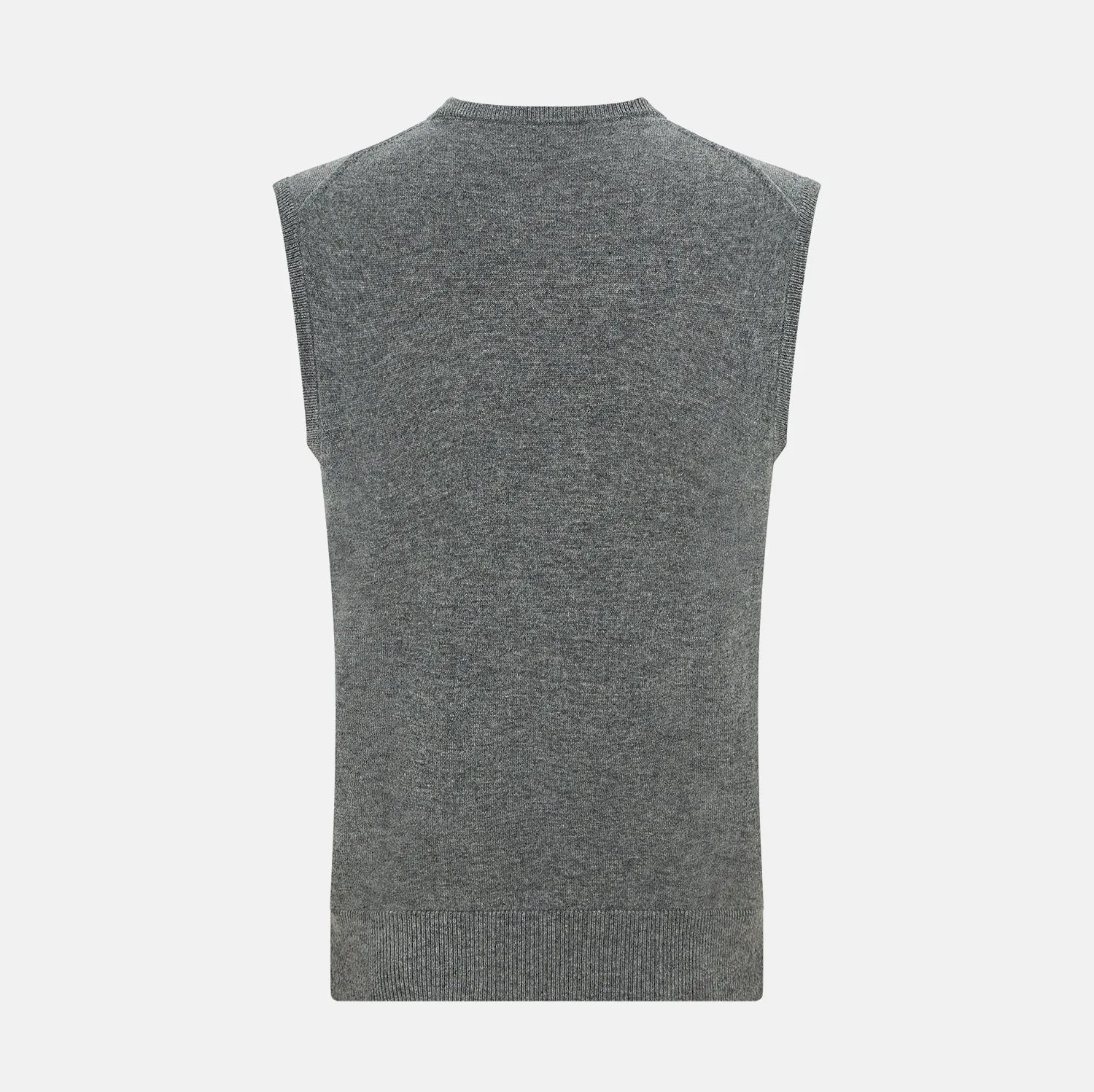 Ash Grey  Cashmere Round Neck Vest