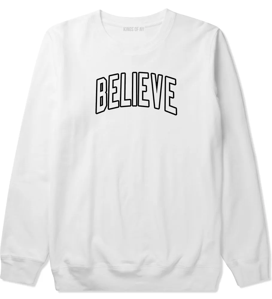 Believe Outline Mens Crewneck Sweatshirt