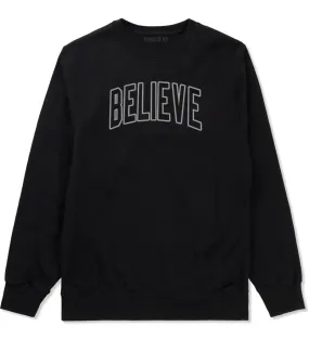 Believe Outline Mens Crewneck Sweatshirt