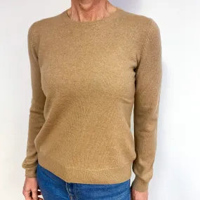 Biscuit Brown Cashmere Crew Neck Jumper