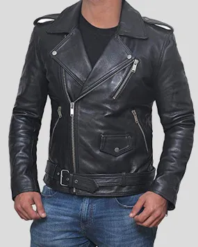 Black Biker Leather Jacket