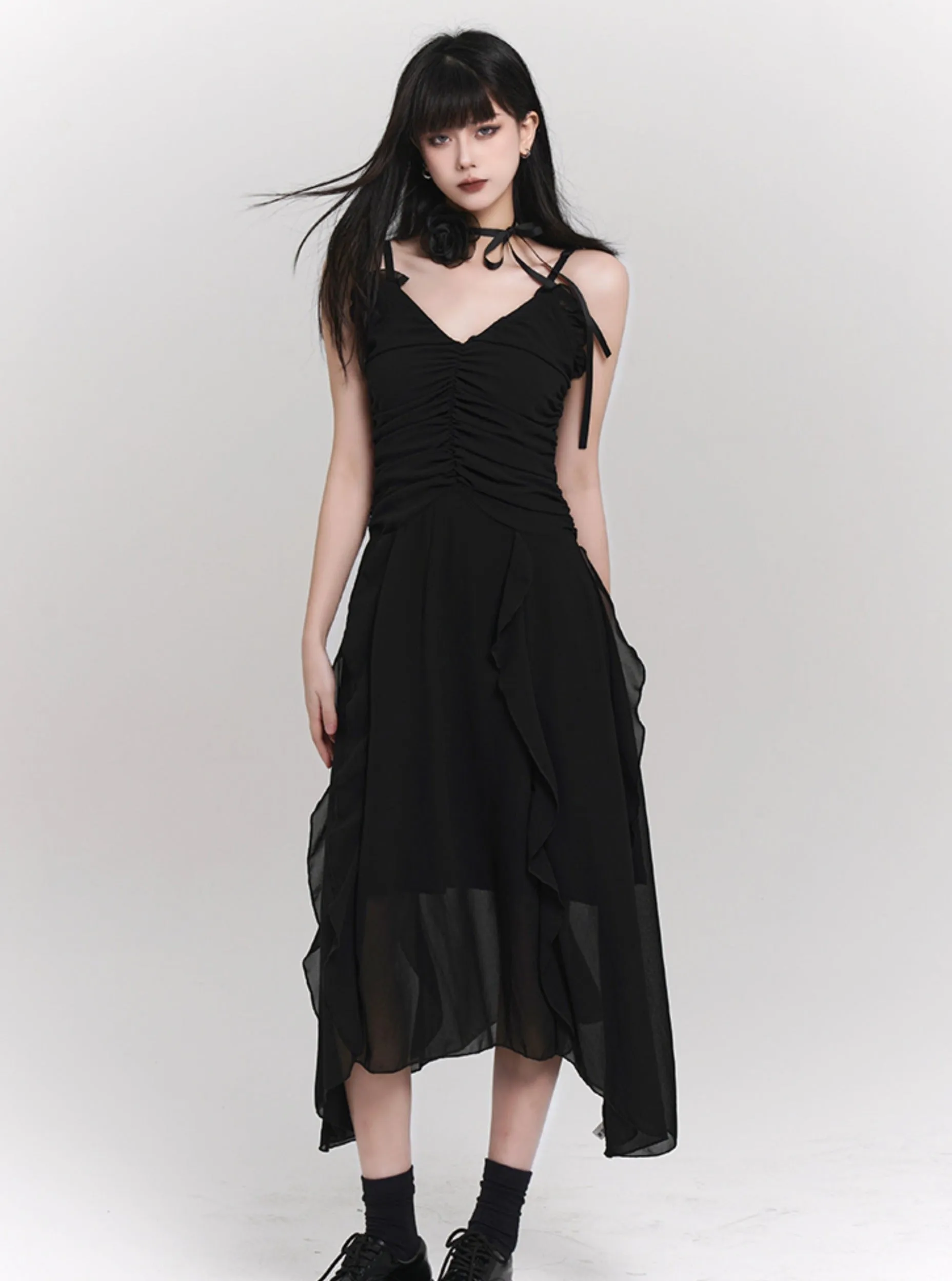 Black French Slip Dress