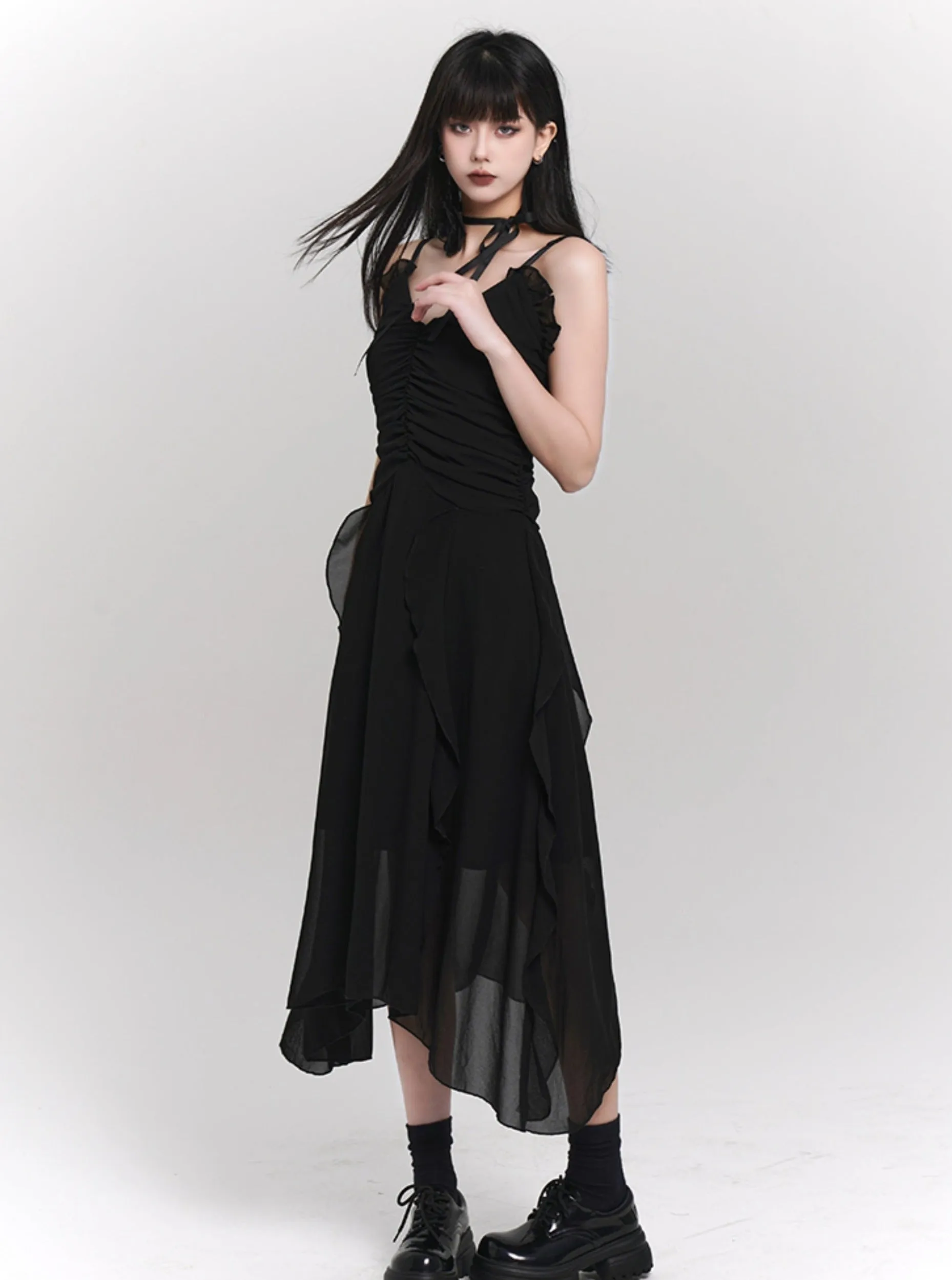 Black French Slip Dress