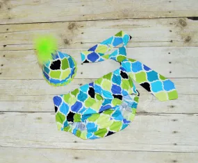 blue and green cake smash, boy cake smash, lime green, 1st birthday outfit,1st 2nd 3rd birthday, party hat