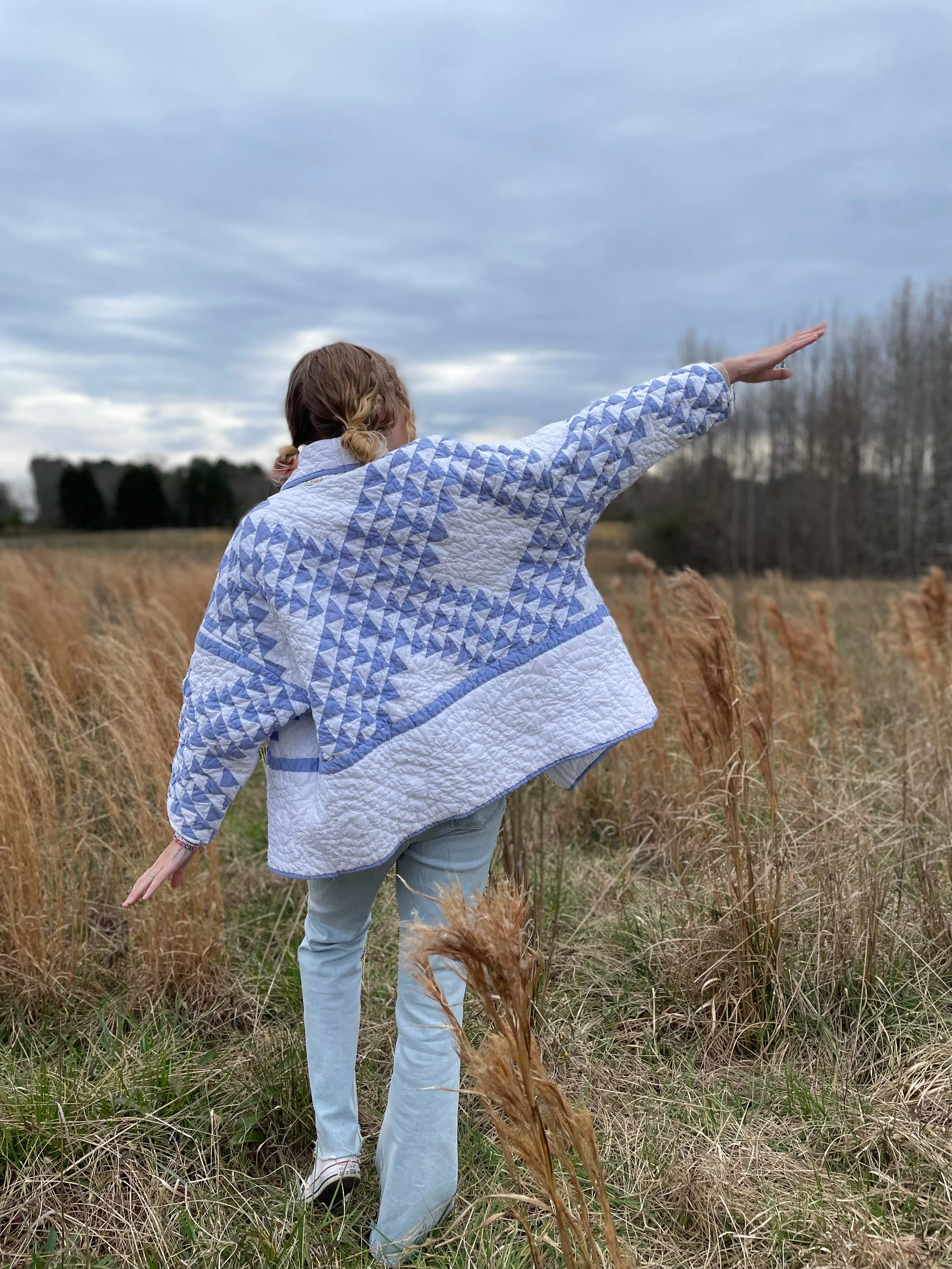 Blue and White Emma Jacket