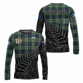 Blyth Crest Tartan Long Sleeve T-Shirt with New Zealand Silver Fern Half Style