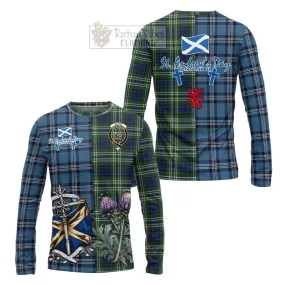 Blyth Tartan Long Sleeve T-Shirt Happy St. Andrew's Day Half Tartan Style