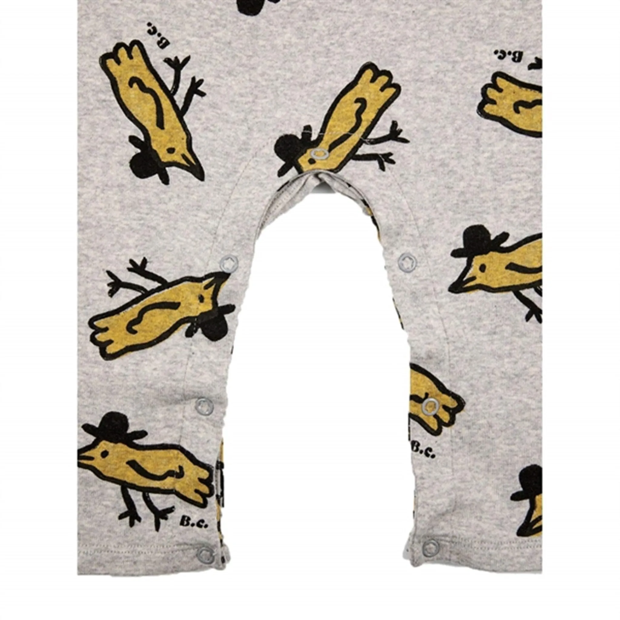 Bobo Choses Light Grey Mr Birdie All Over Overall