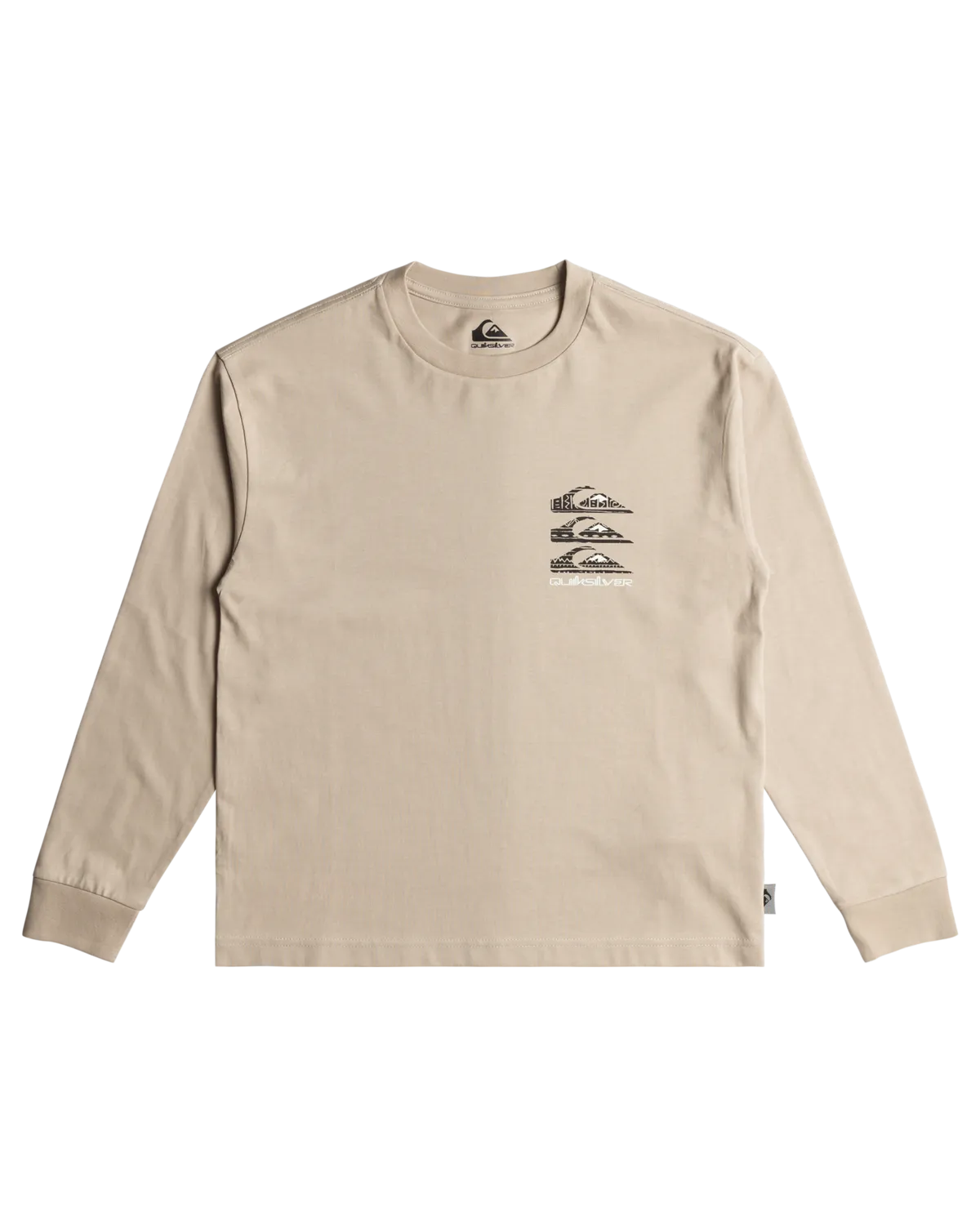 Boys Vintage Mix Long Sleeve T-Shirt in Plaza Taupe