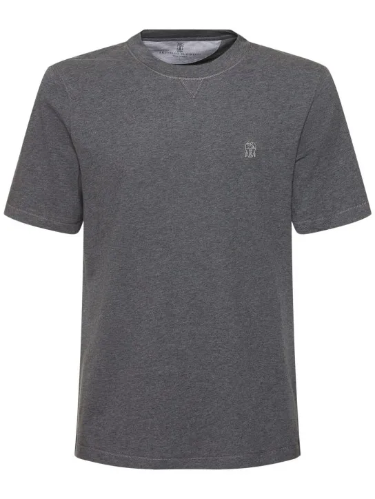 Brunello Cucinelli   Brunello Cucinelli cotton logo t-shirt 