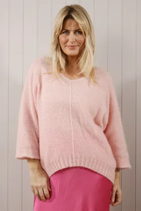 Bryony Brushed Knit Jumper Baby Pink