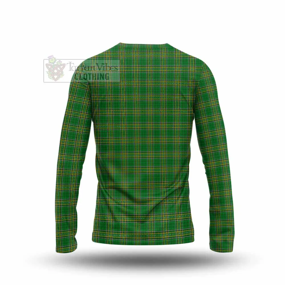 Bunbury Irish Clan Tartan Long Sleeve T-Shirt with Coat of Arms