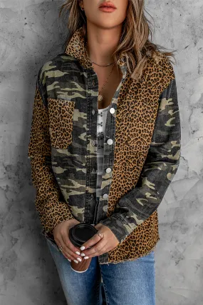 Camouflage Leopard Patchwork Jacket