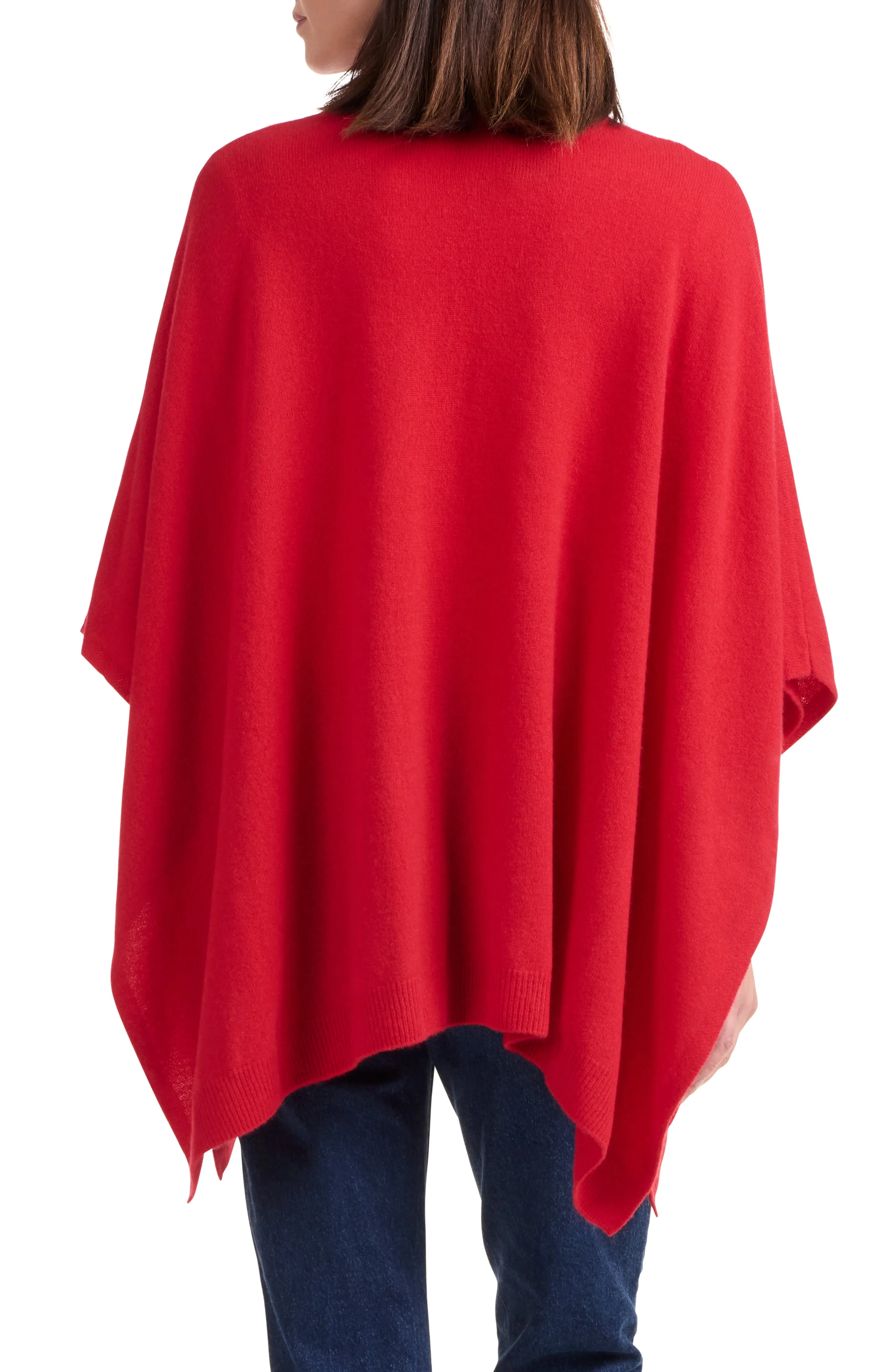 CASHMERE FUNNEL NECK PONCHO