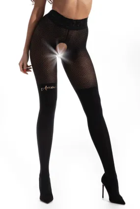 Cat Girl Open Crotch Tights 50/30 Denier