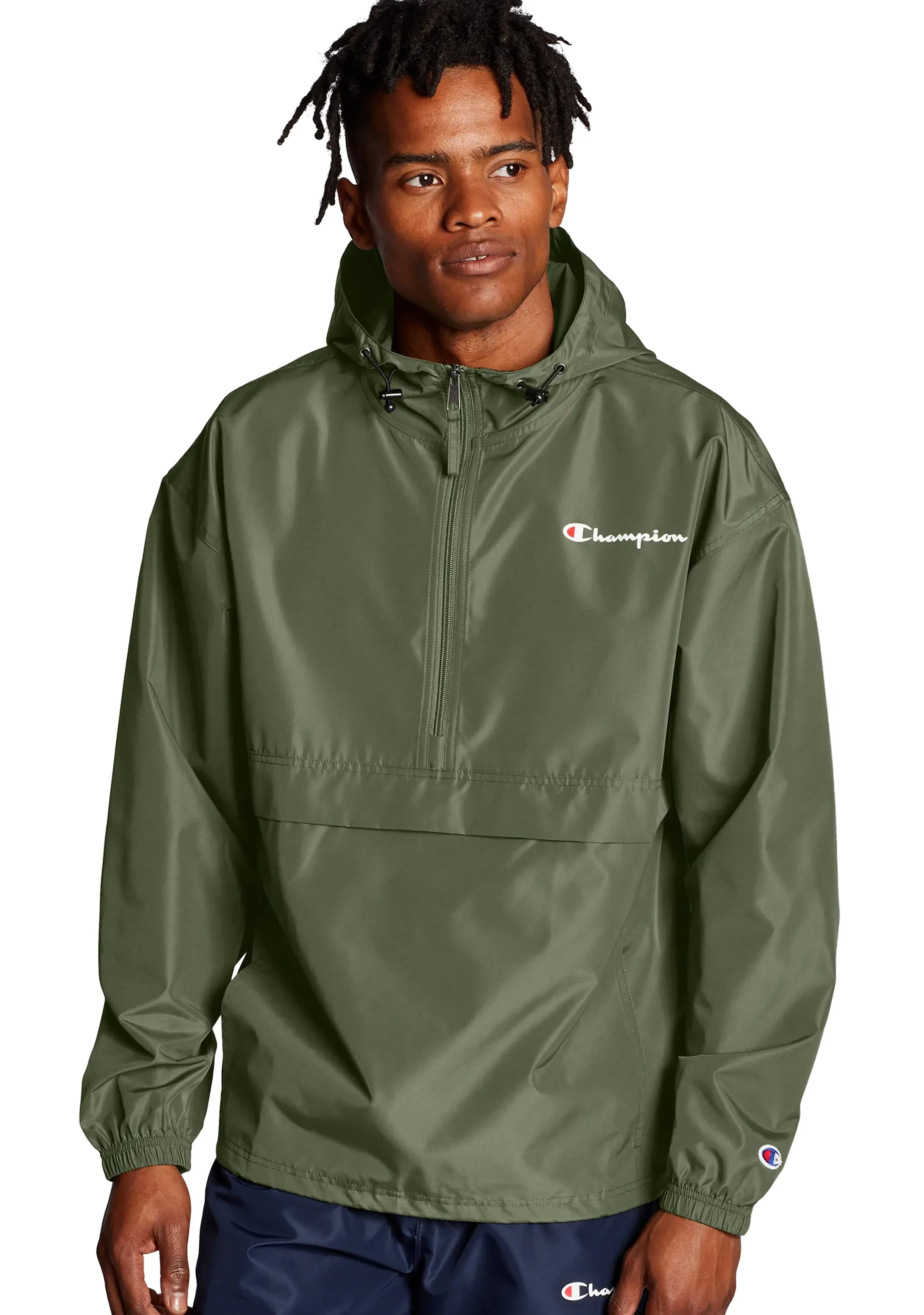 Champion Mens US Quarter Zip Packable Jacket <BR> AVWLA1 EPA