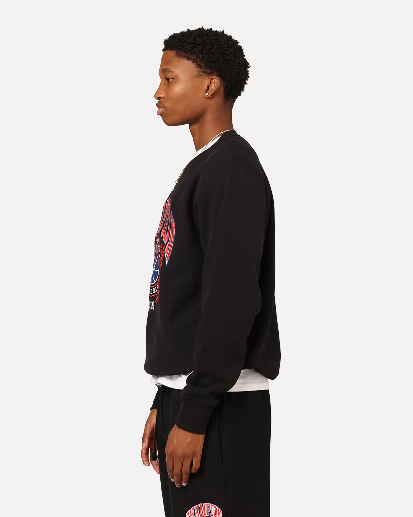 Champion Reverse Weave Field Basketball Crewneck Black