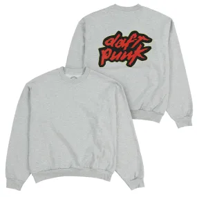 Classic Daft Punk Logo Grey Crewneck Sweatshirt