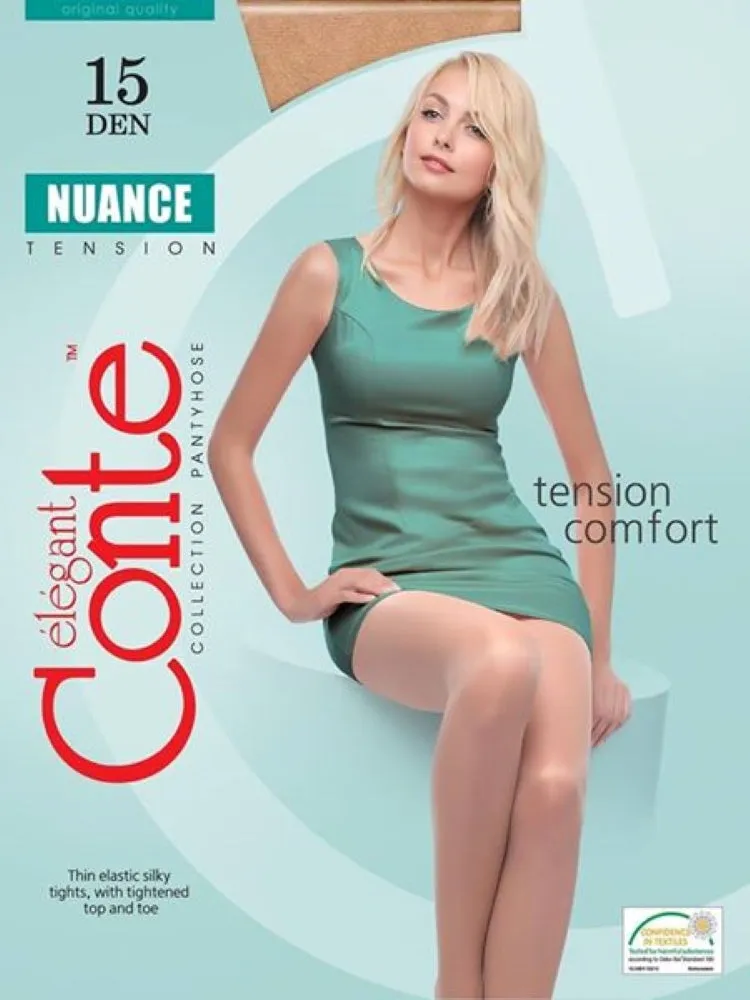 Conte Nuance 15 Den - Classic Women's Tights With a Reinforced Shorts (8С-35СП)