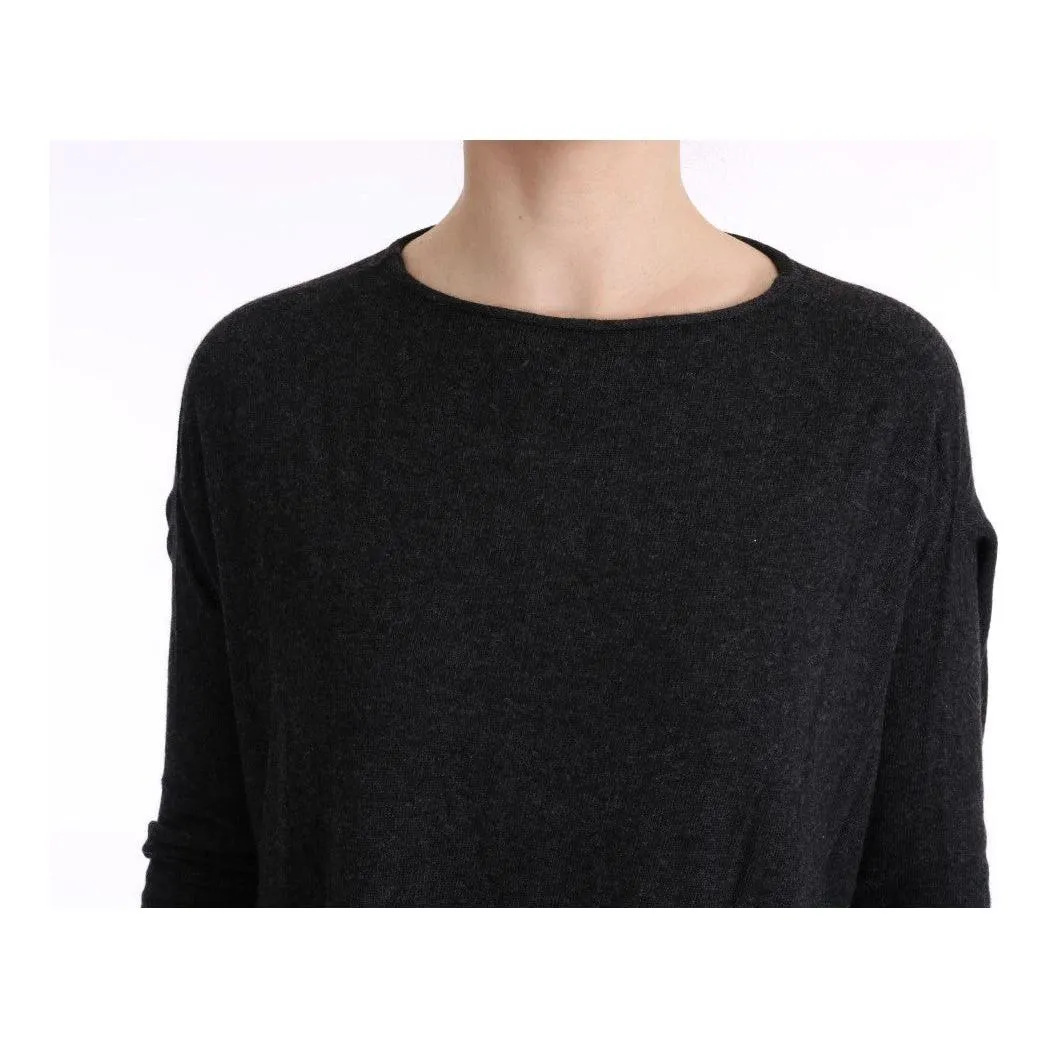 Costume National Elegant Gray Crewneck Sweater