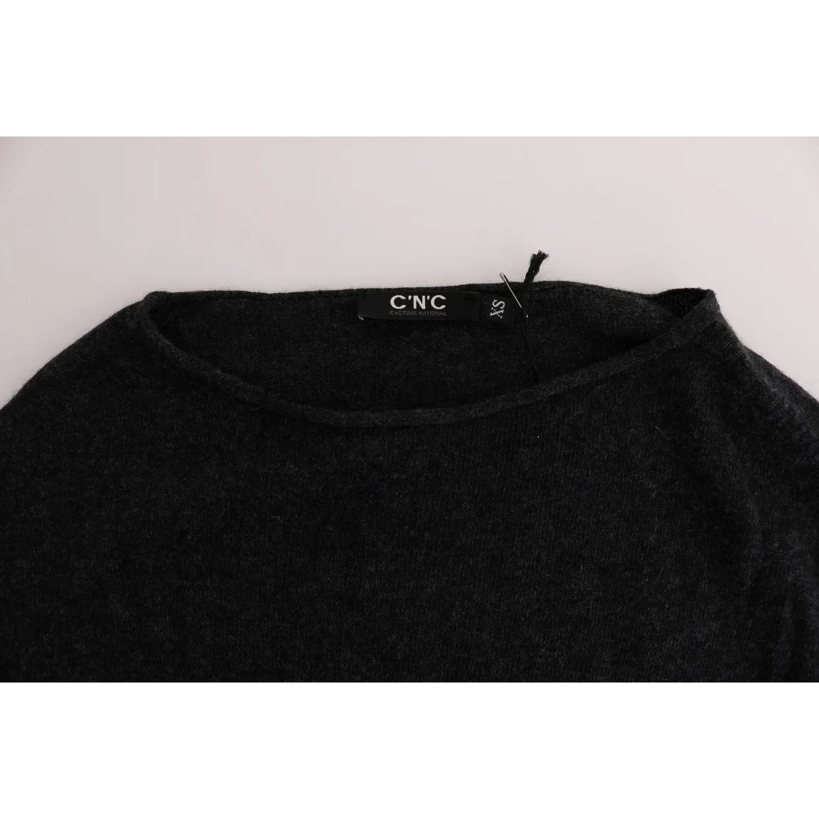 Costume National Elegant Gray Crewneck Sweater