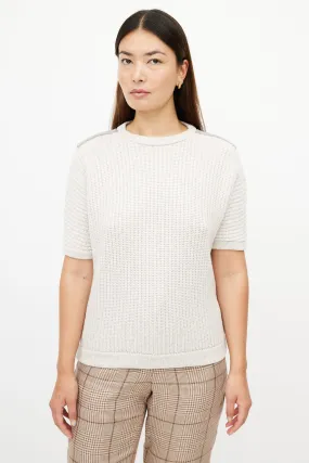 Cream Monilli Knit Top