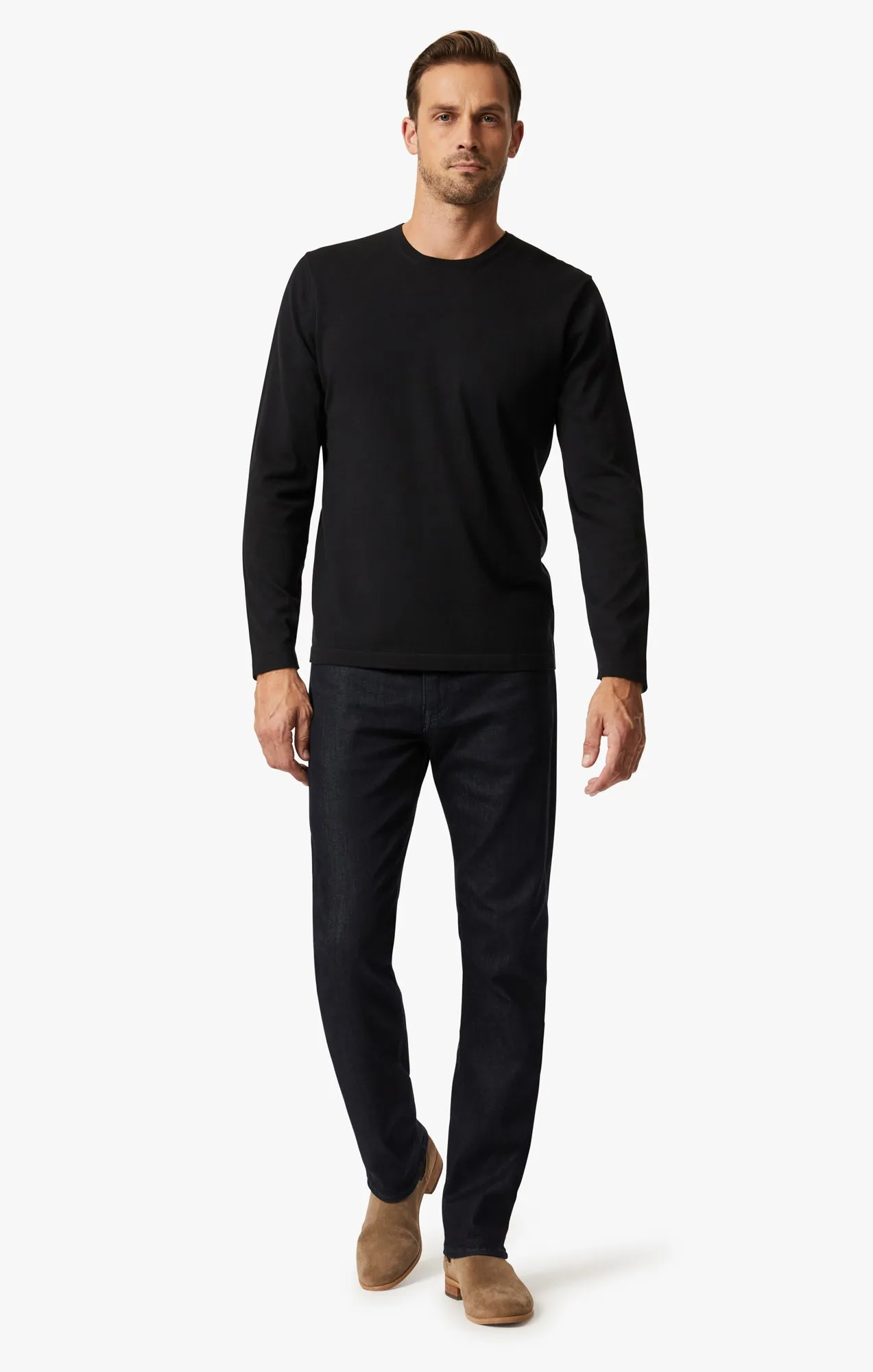 Crew Neck Sweater In Black