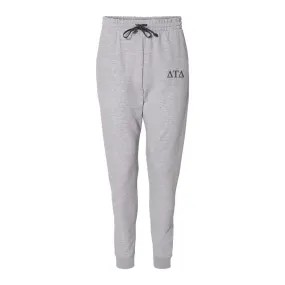 Delt Heather Grey Contrast Joggers