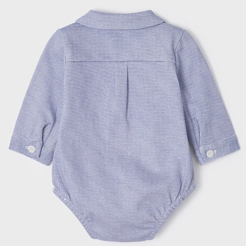 ECOFRIENDS Collare Bodysuit Baby Boy - Light Blue | Mayoral