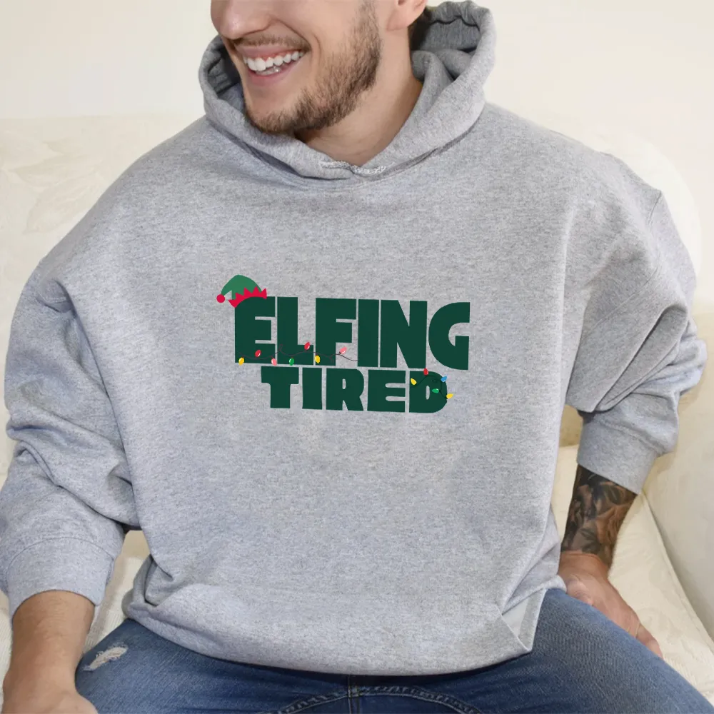 Elfing Tired Mens Hoodie