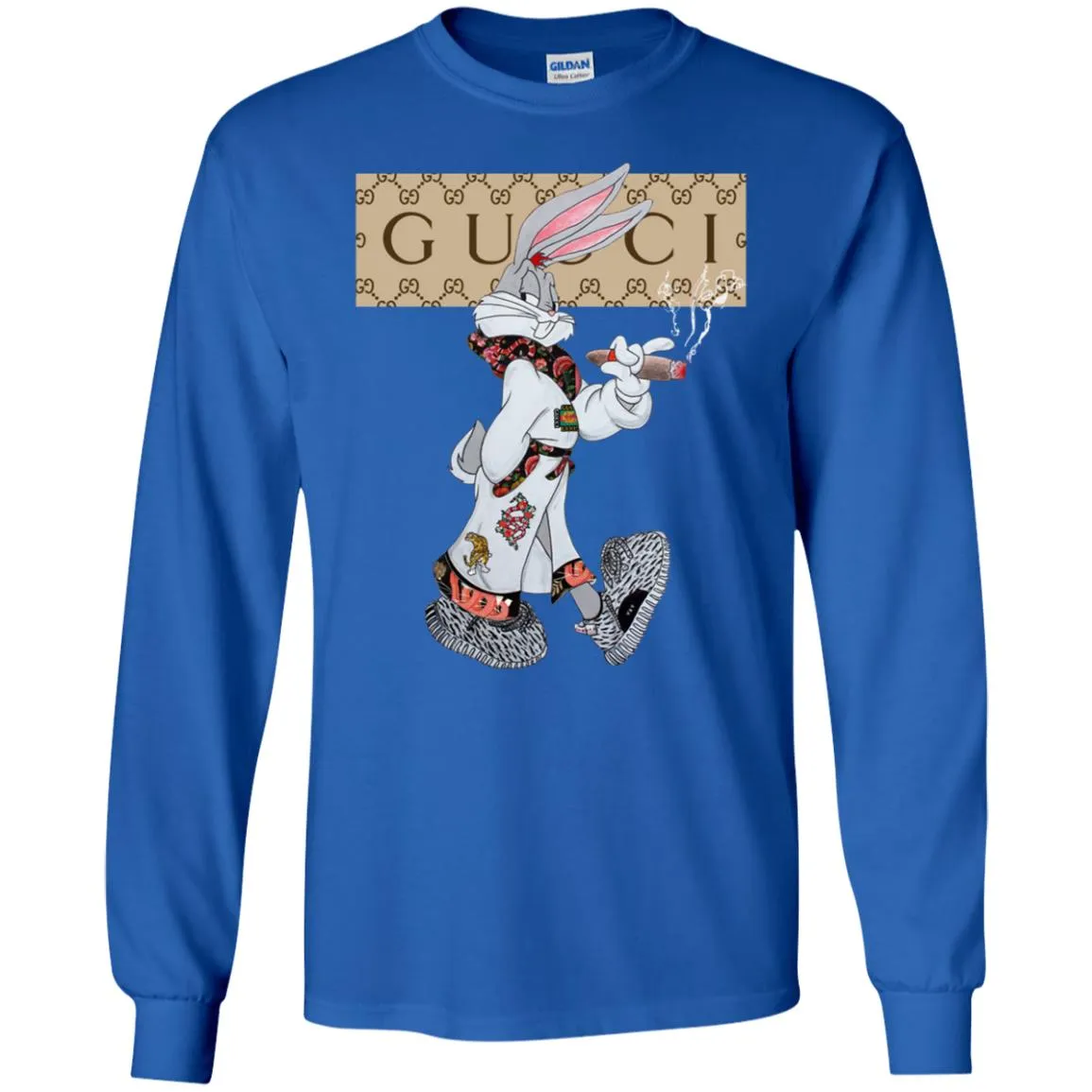 Gucci Rabbit Smoking Tshirt Men Long Sleeve Shirt