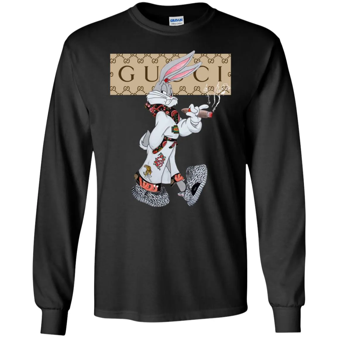 Gucci Rabbit Smoking Tshirt Men Long Sleeve Shirt