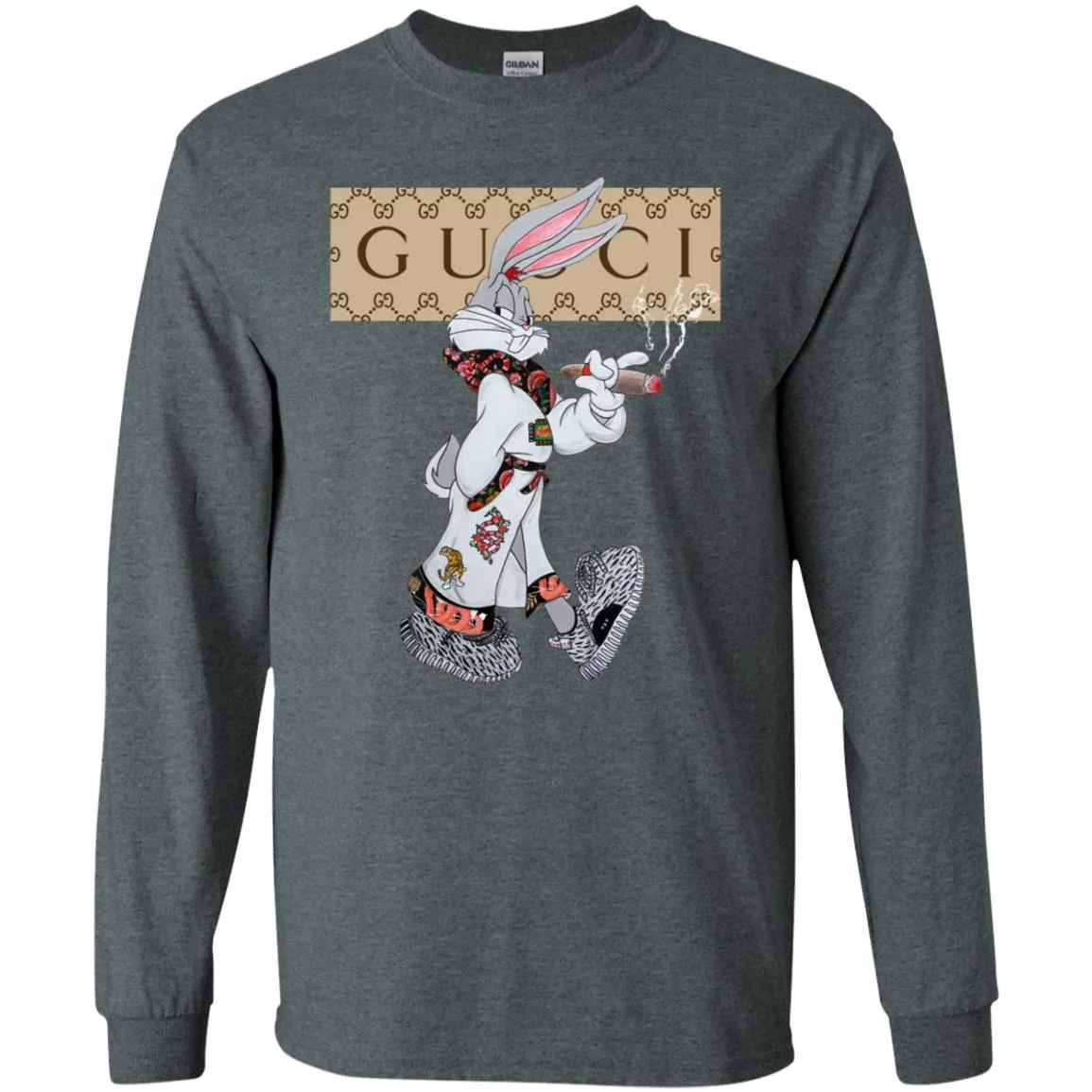 Gucci Rabbit Smoking Tshirt Men Long Sleeve Shirt