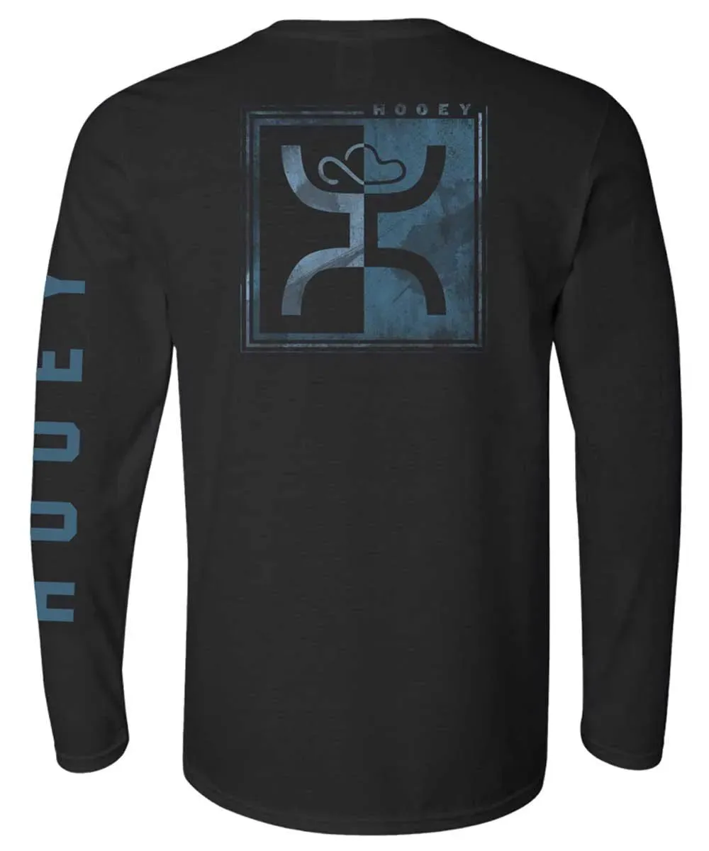 HOOey Inverted HOOey (Black) - Mens Long Sleeve T-Shirt