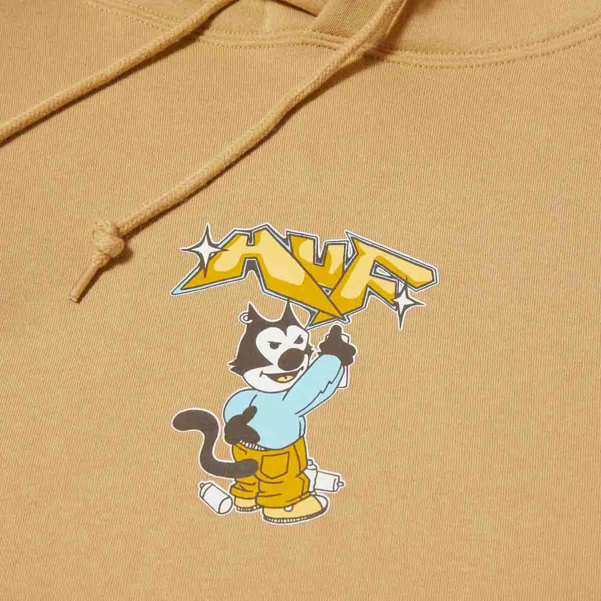 Huf - Bad Cat Hoodie Oatmeal