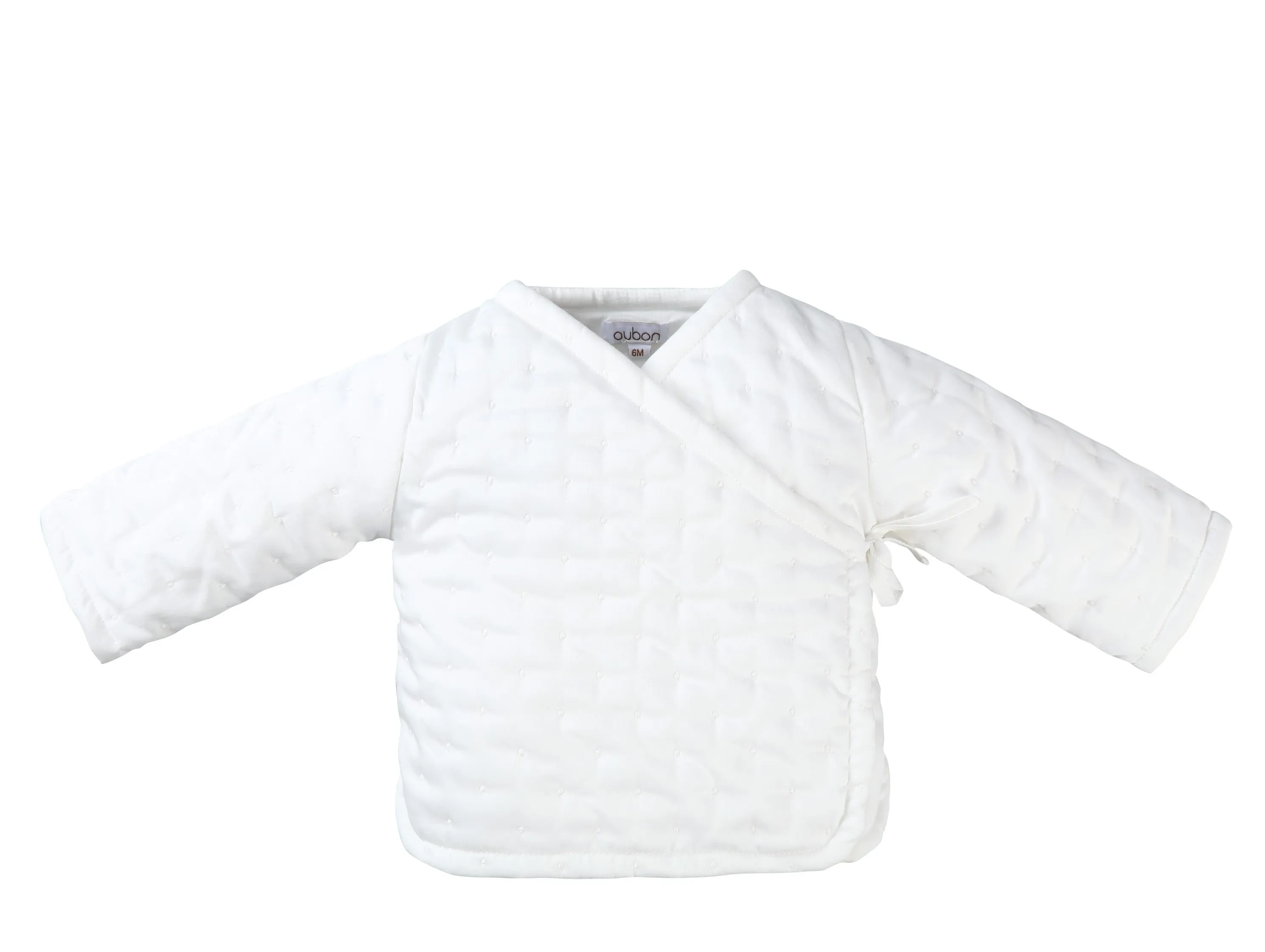 jacket quilted side wrap with bonnet - off white