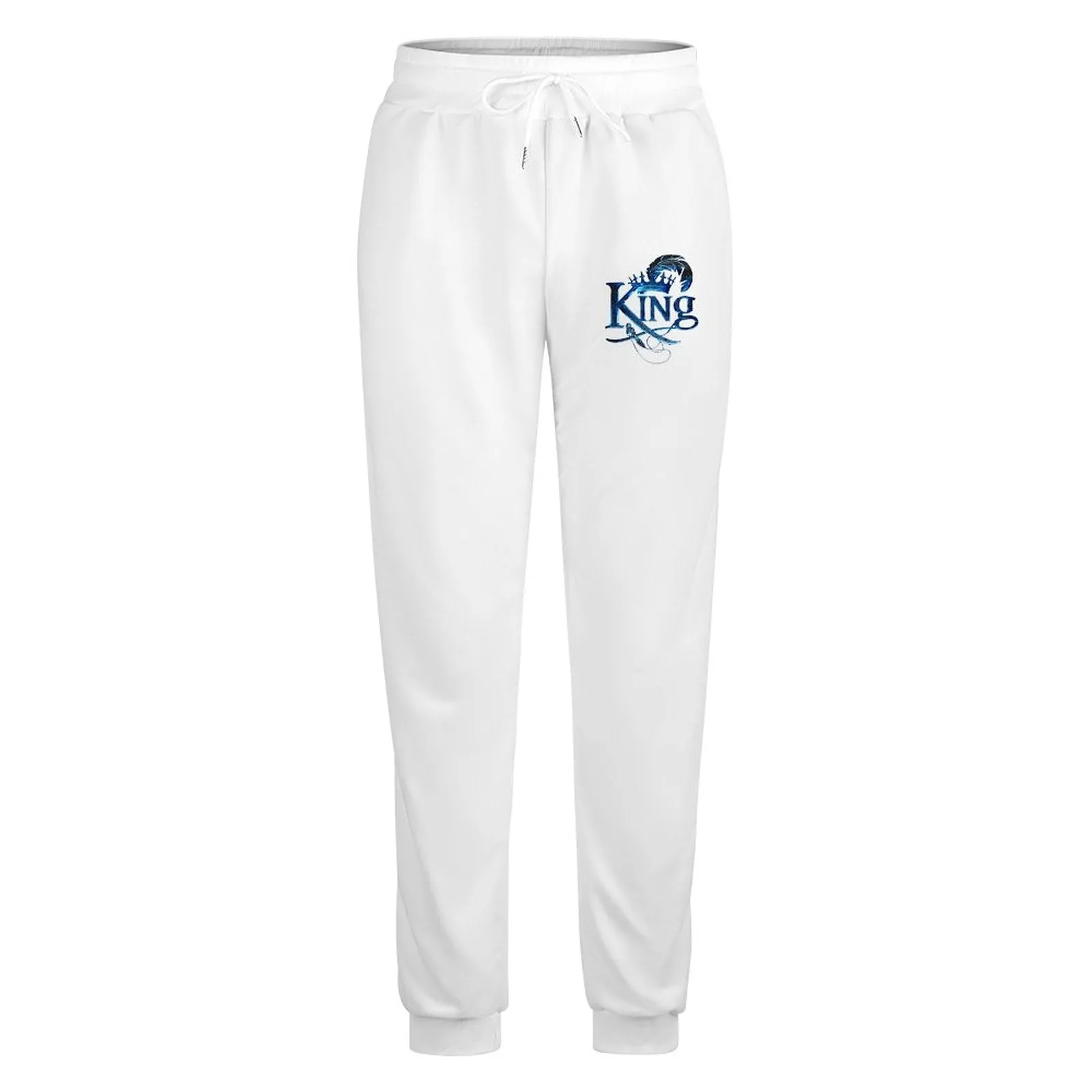 KING 02-01 White Men's Designer Joggers