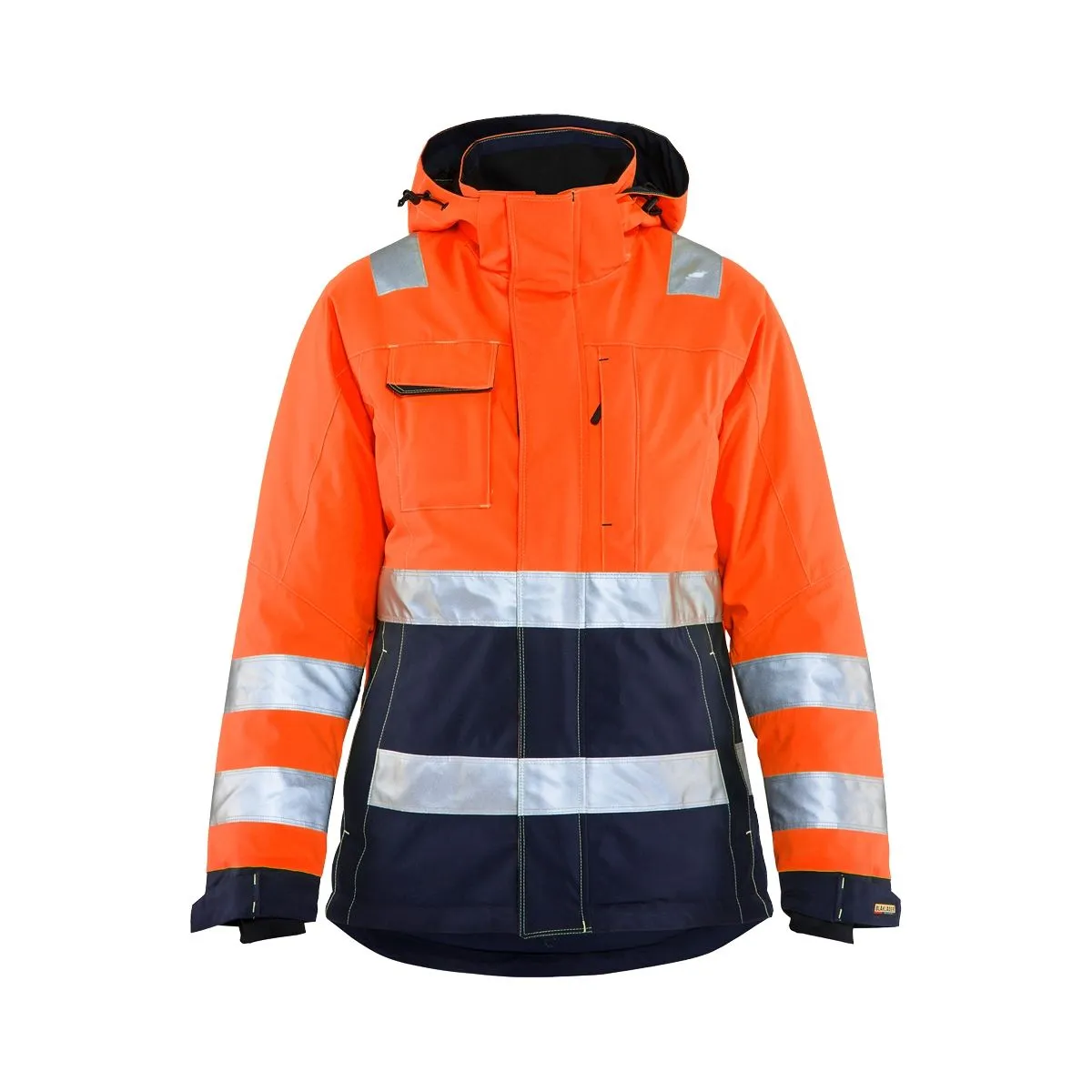 Ladies&#x20;High&#x20;Vis&#x20;Winter&#x20;Jacket&#x20;4872&#x20;High&#x20;Vis&#x20;Oranje&#x2F;Marineblauw&#x20;-&#x20;Bl&#xE5;kl&#xE4;der