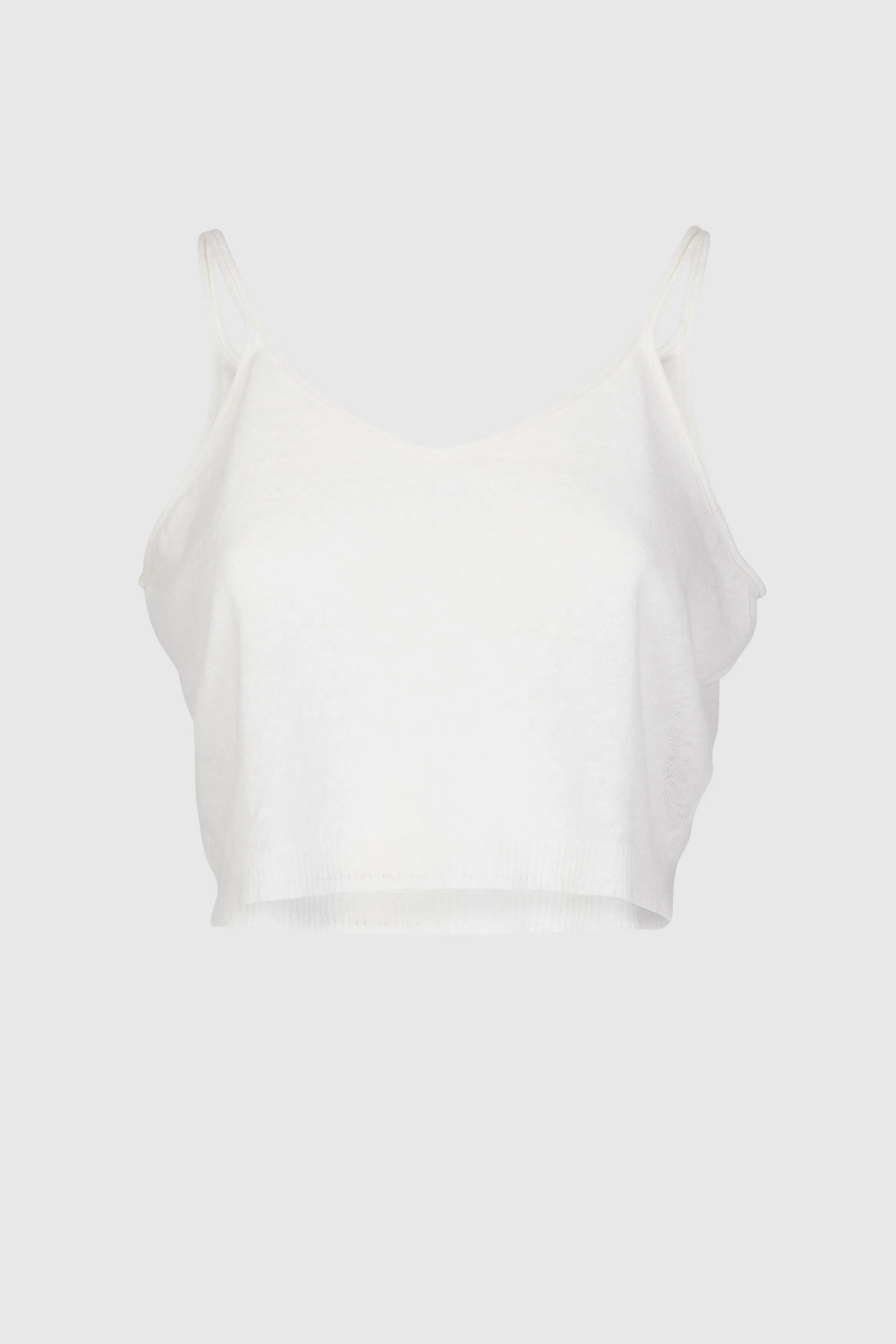 Linen Cotton Knit Top - White