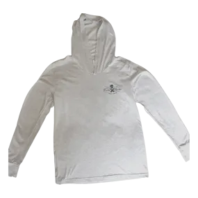 Long Sleeve Lightweight Hoodie - Heather White