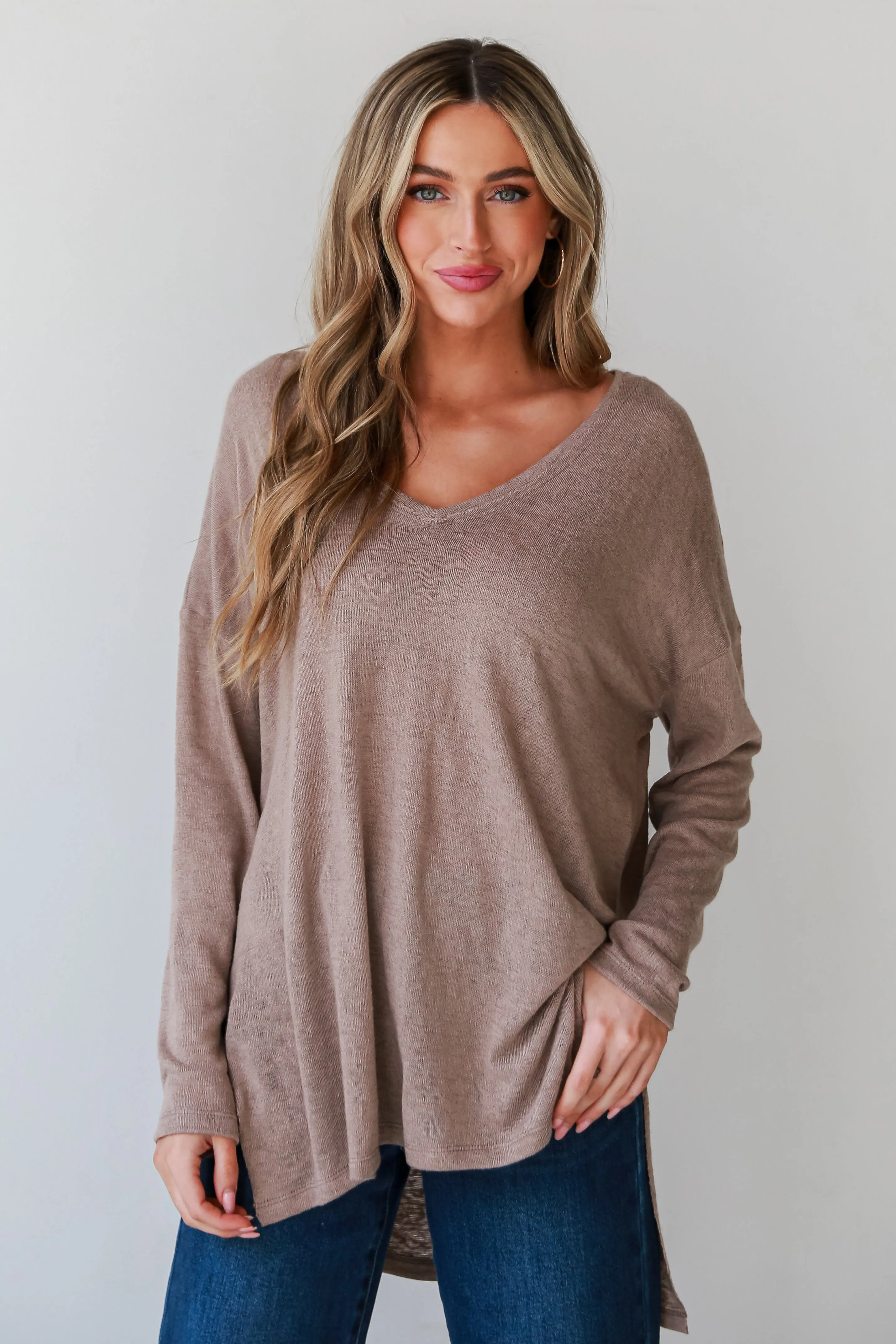 Lucy Mocha Knit Top - DOORBUSTER