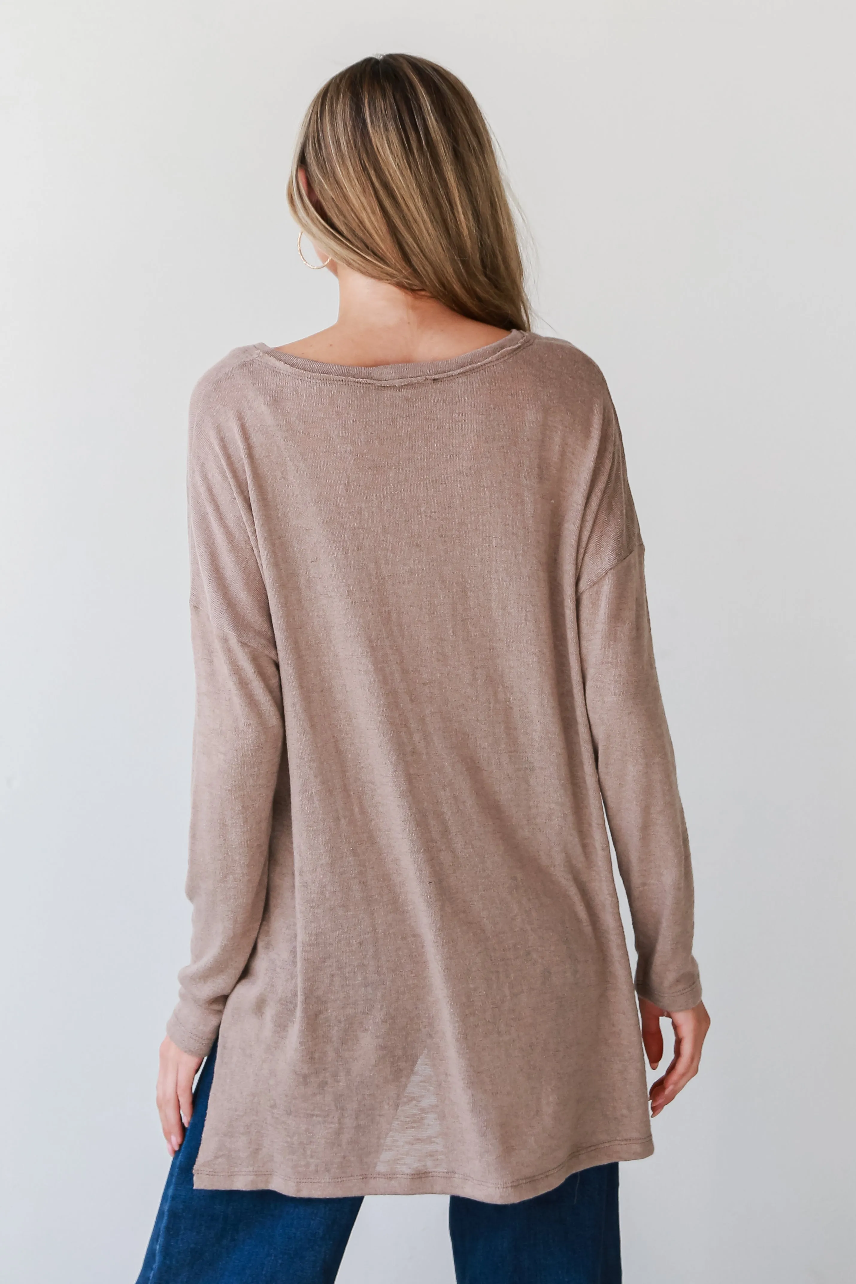 Lucy Mocha Knit Top - DOORBUSTER