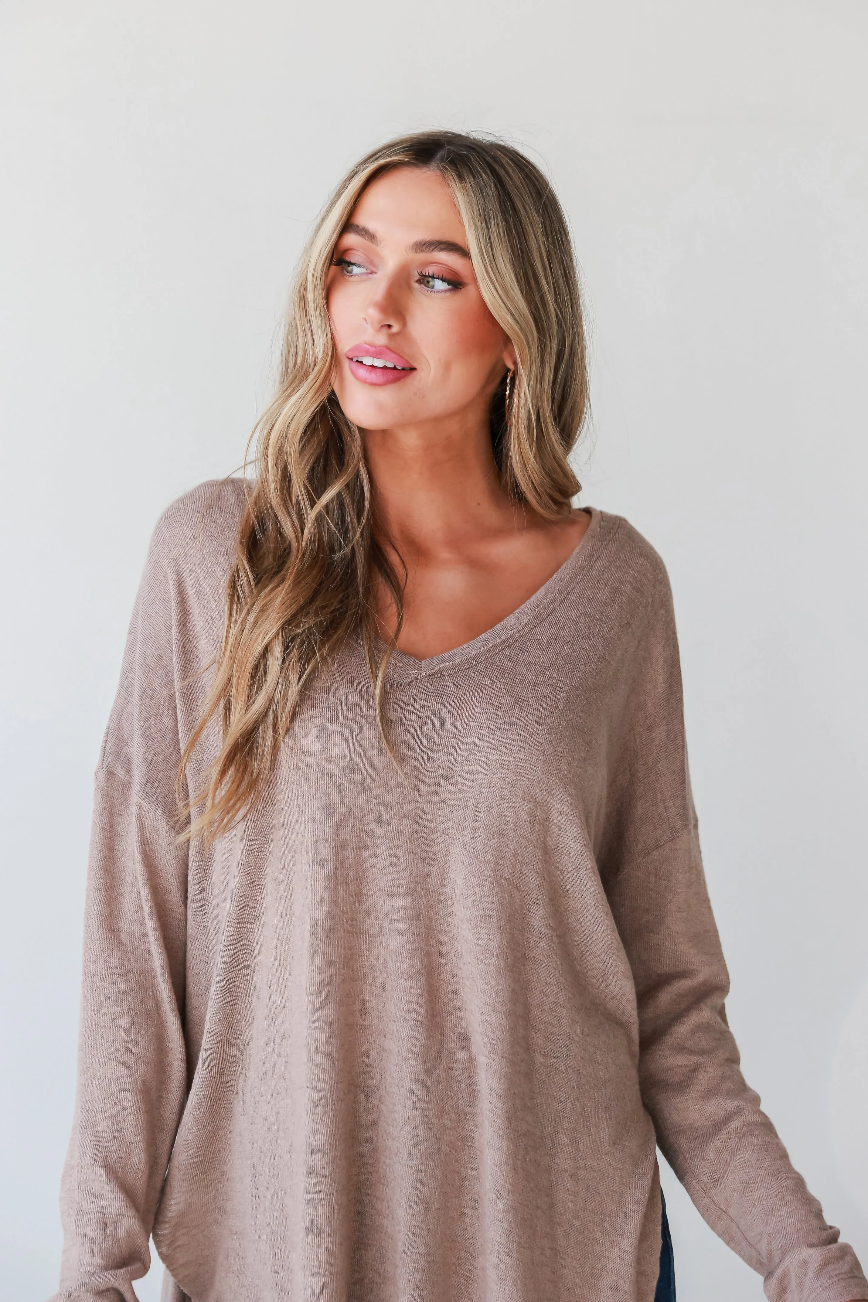 Lucy Mocha Knit Top - DOORBUSTER