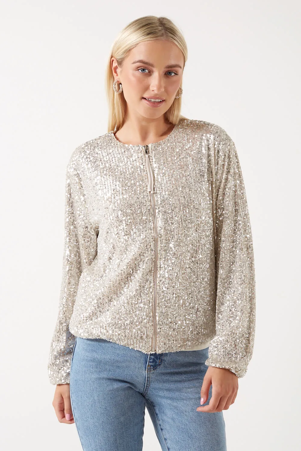 Luna Sequin Jacket Black Or Champagne