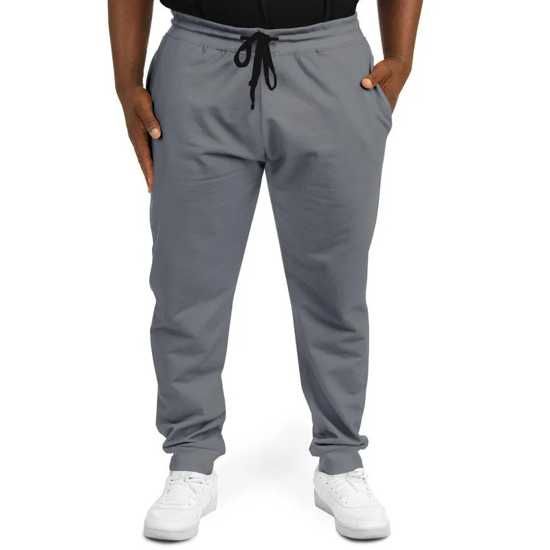 Medium Dark Blue Gray Joggers | Unisex | with PLUS sizes | Medium Dark Pale Blue Gray | C10M10Y0K60