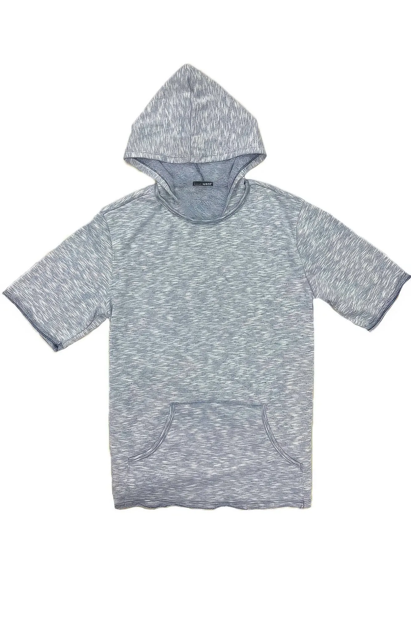 Mens Casual Short Sleeve Pullover Hoodie Top