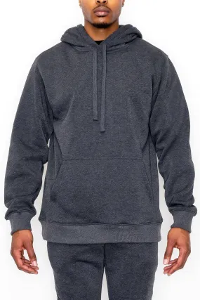 Mens Charcoal Gray Fleece Pullover